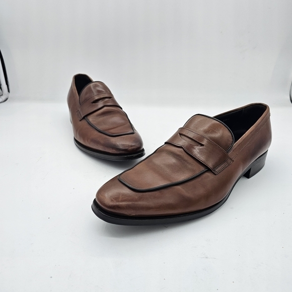 To Boot New York Adam Derrick Portofino Mens Brown Leather Penny Loafer Sz 11.5 - Picture 14 of 14